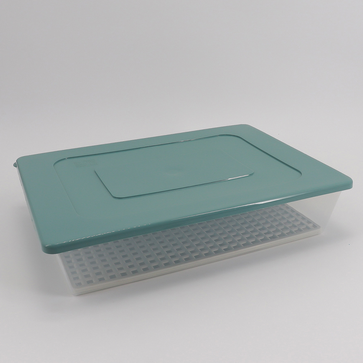 Caixa retangular azul stone com rede