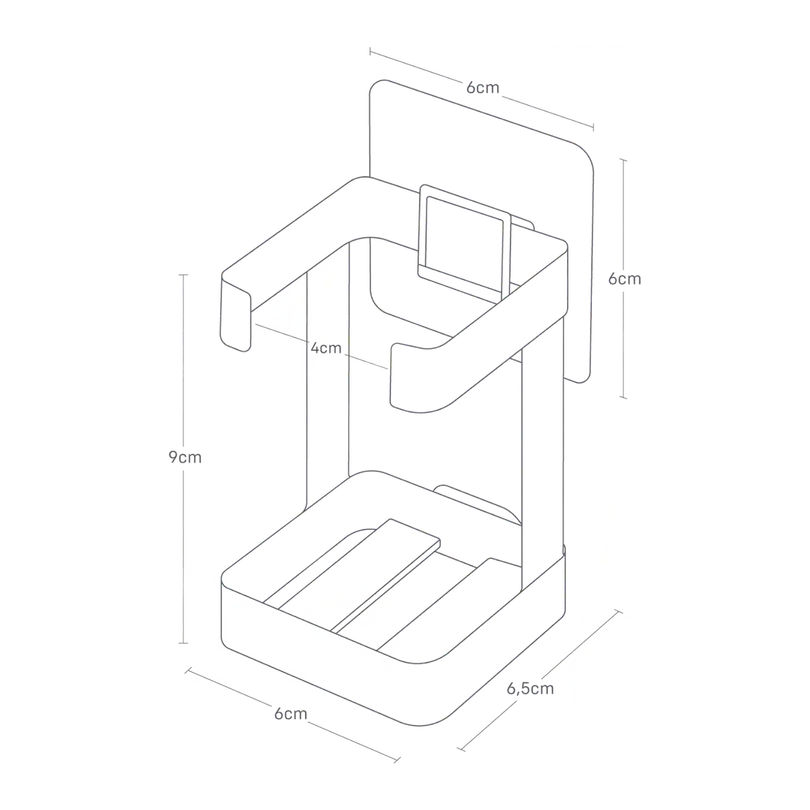 Klebehaken-Halter für Hautpflegegeräte Tower
