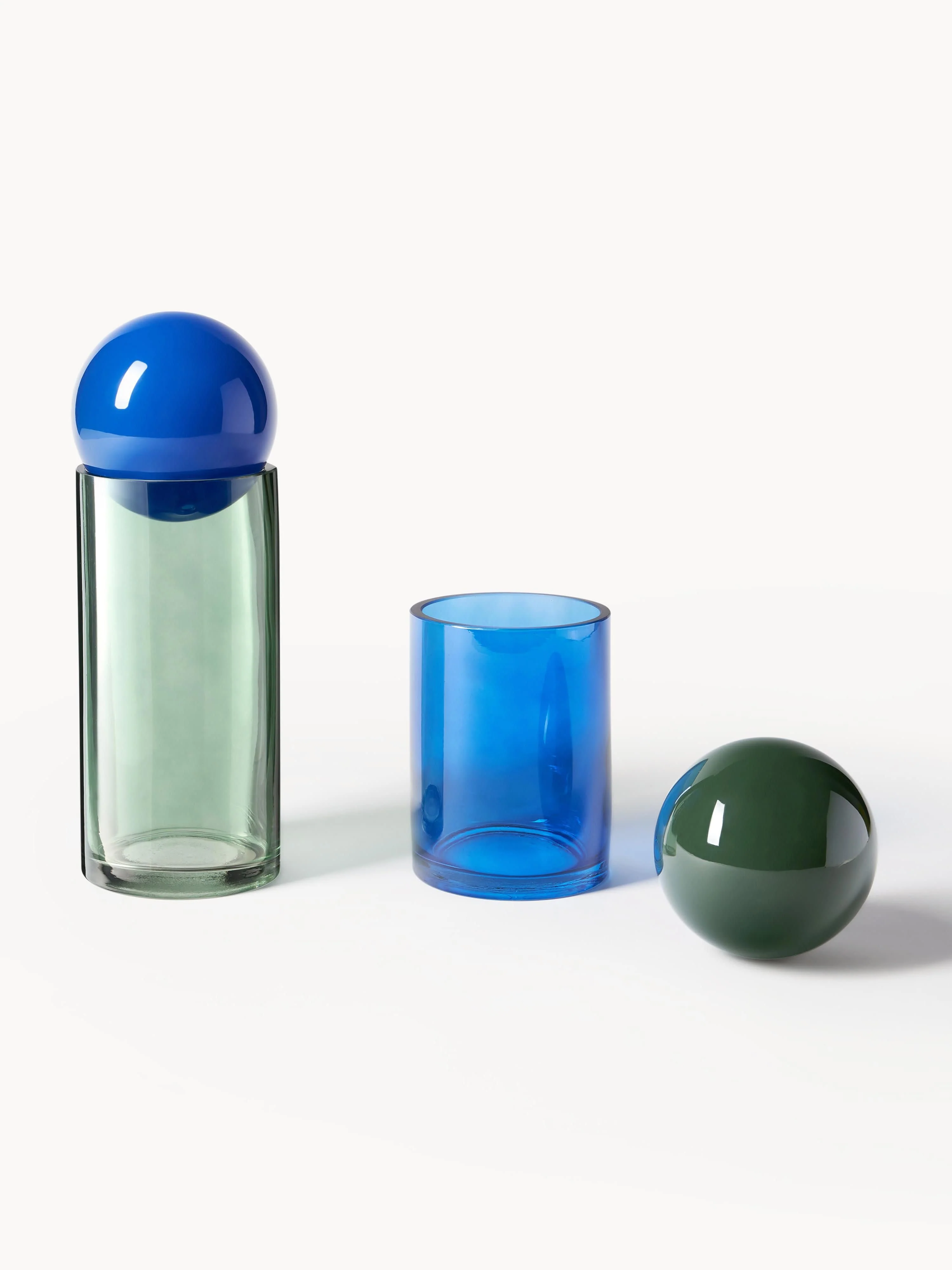 Schmuckdosen Tarli aus Glas, 2er-Set