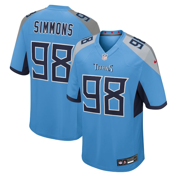 Jeffery Simmons Tennessee Titans Nike Team Game Jersey -  Light Blue/Navy