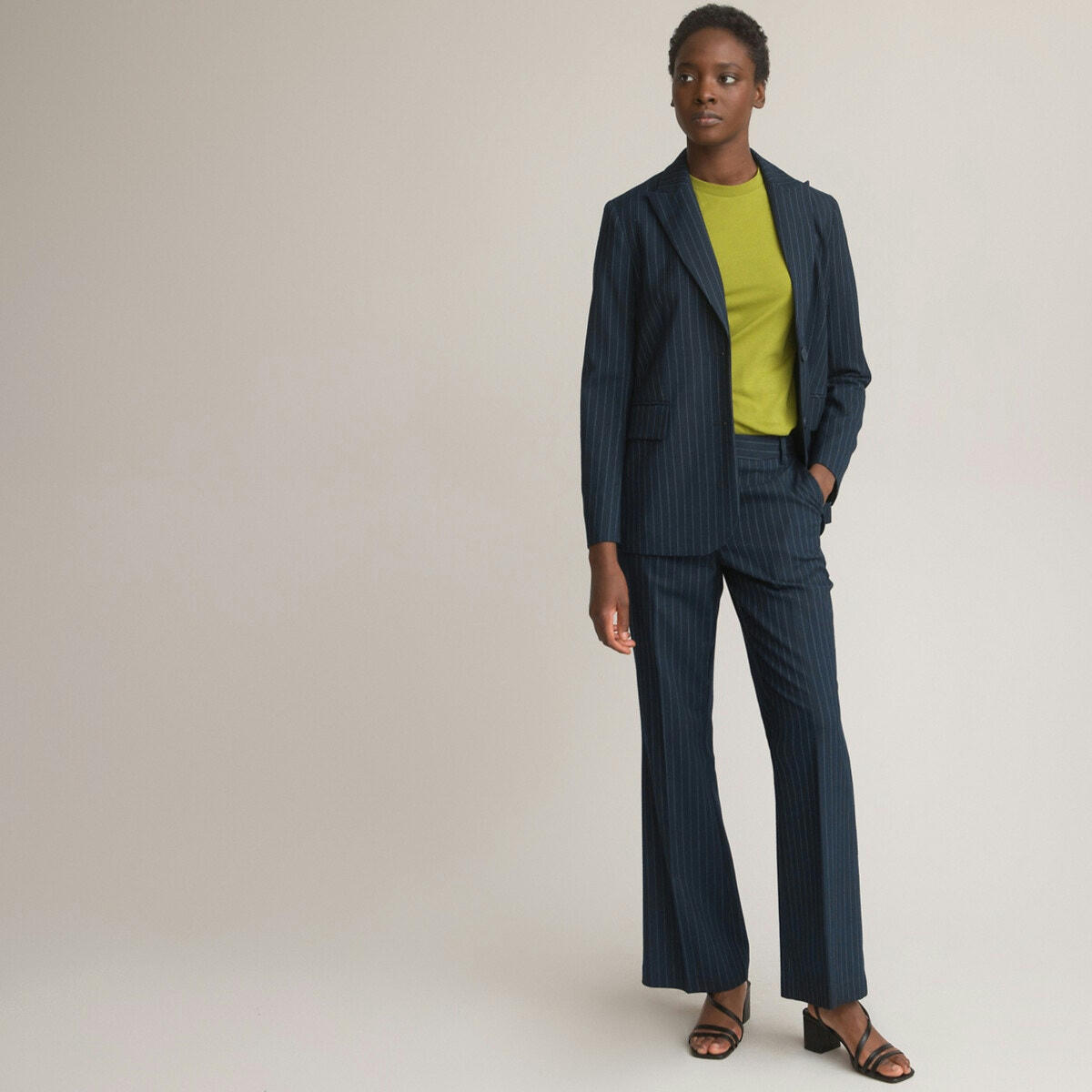 Pantalon flare à rayures tennis