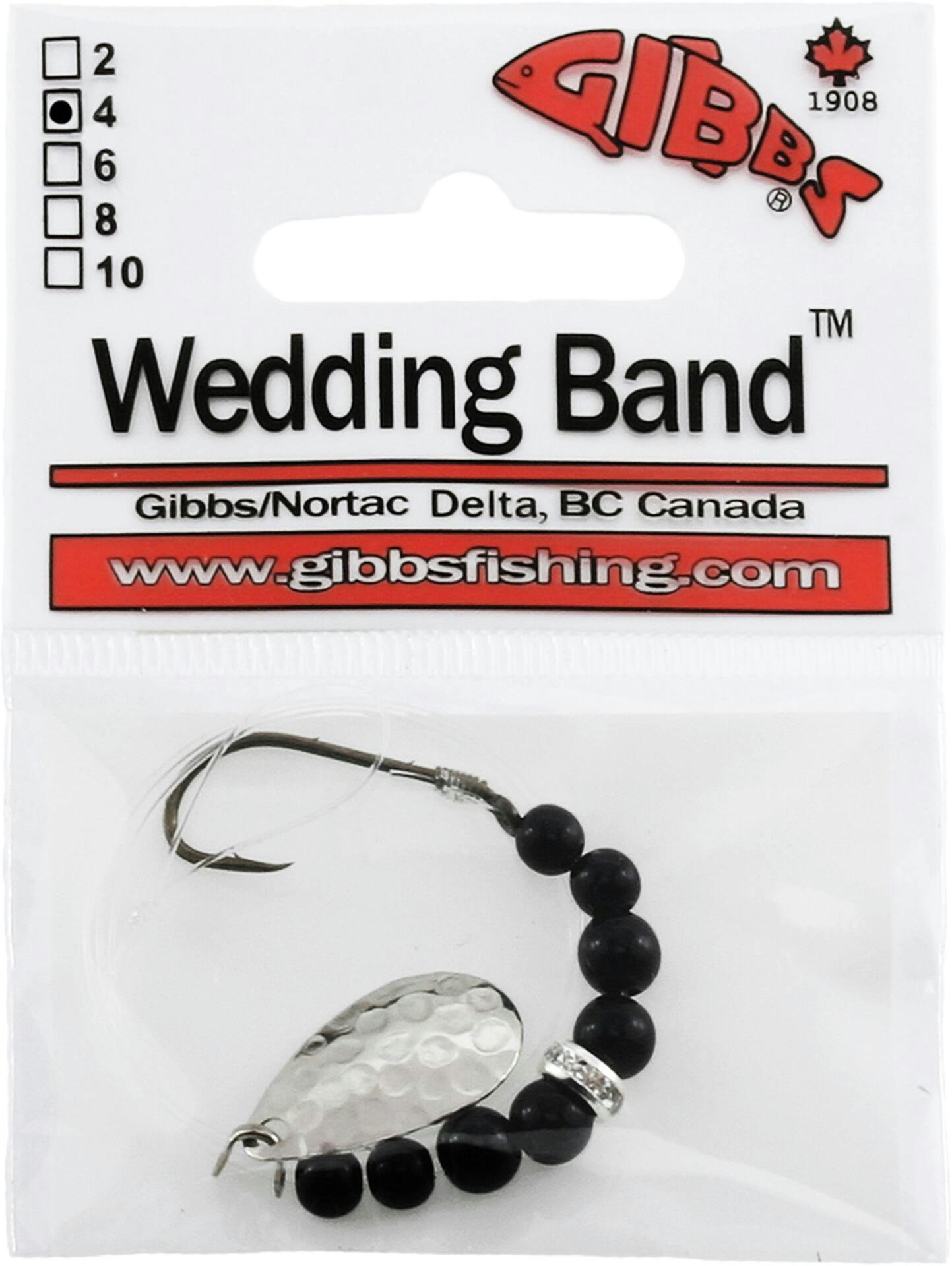Gibbs Delta Wedding Band, #4, Single, Black Bead