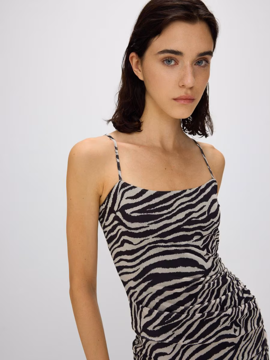 Midi Dress With Draping