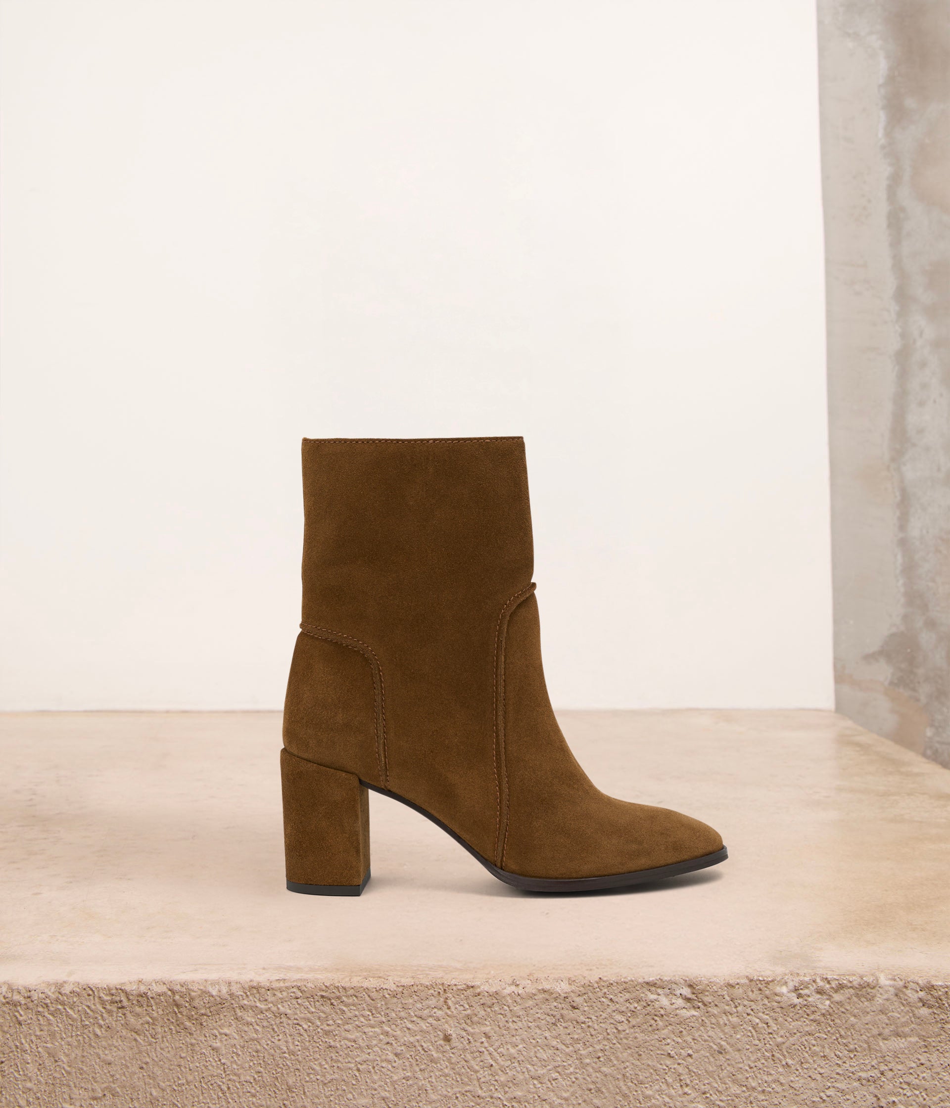 Boots velours camel Ulysse