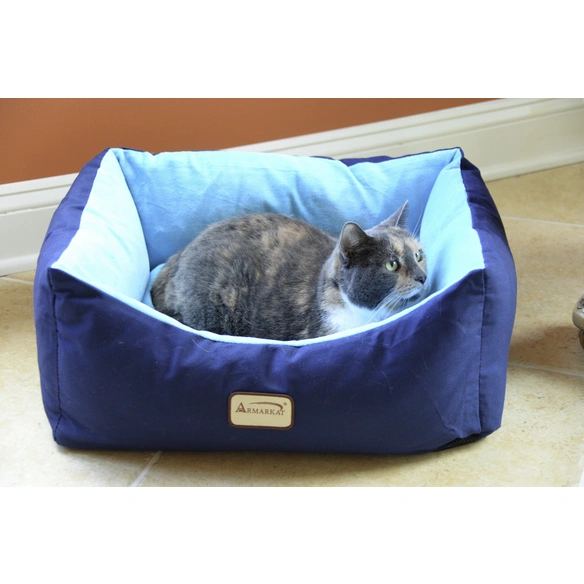 Katzen-Bett, blau