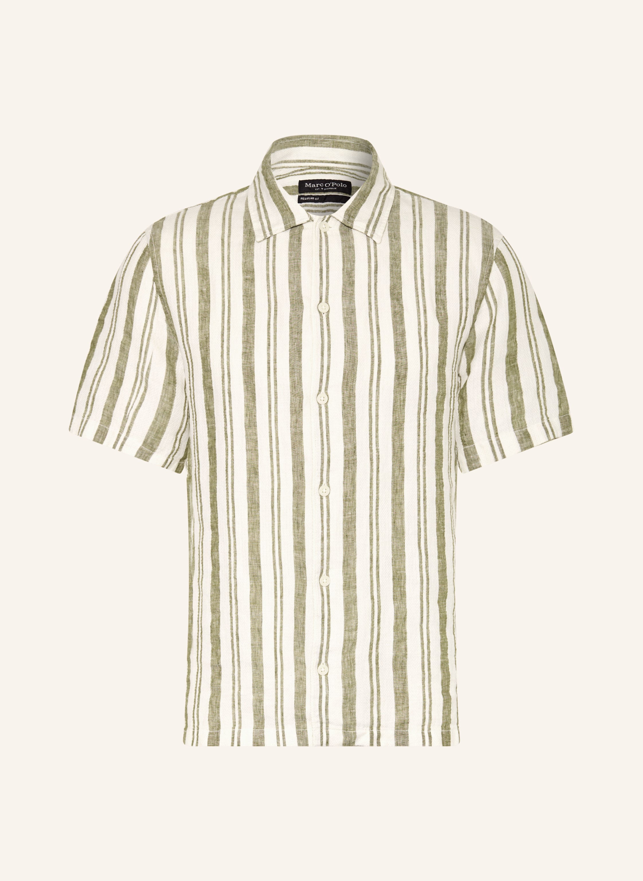 Marc O'Polo Kurzarm-Hemd Regular Fit aus Leinen