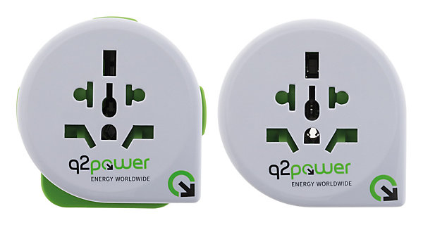 Adaptateur prise voyage universel 195 pays   port USB - Q2 Power