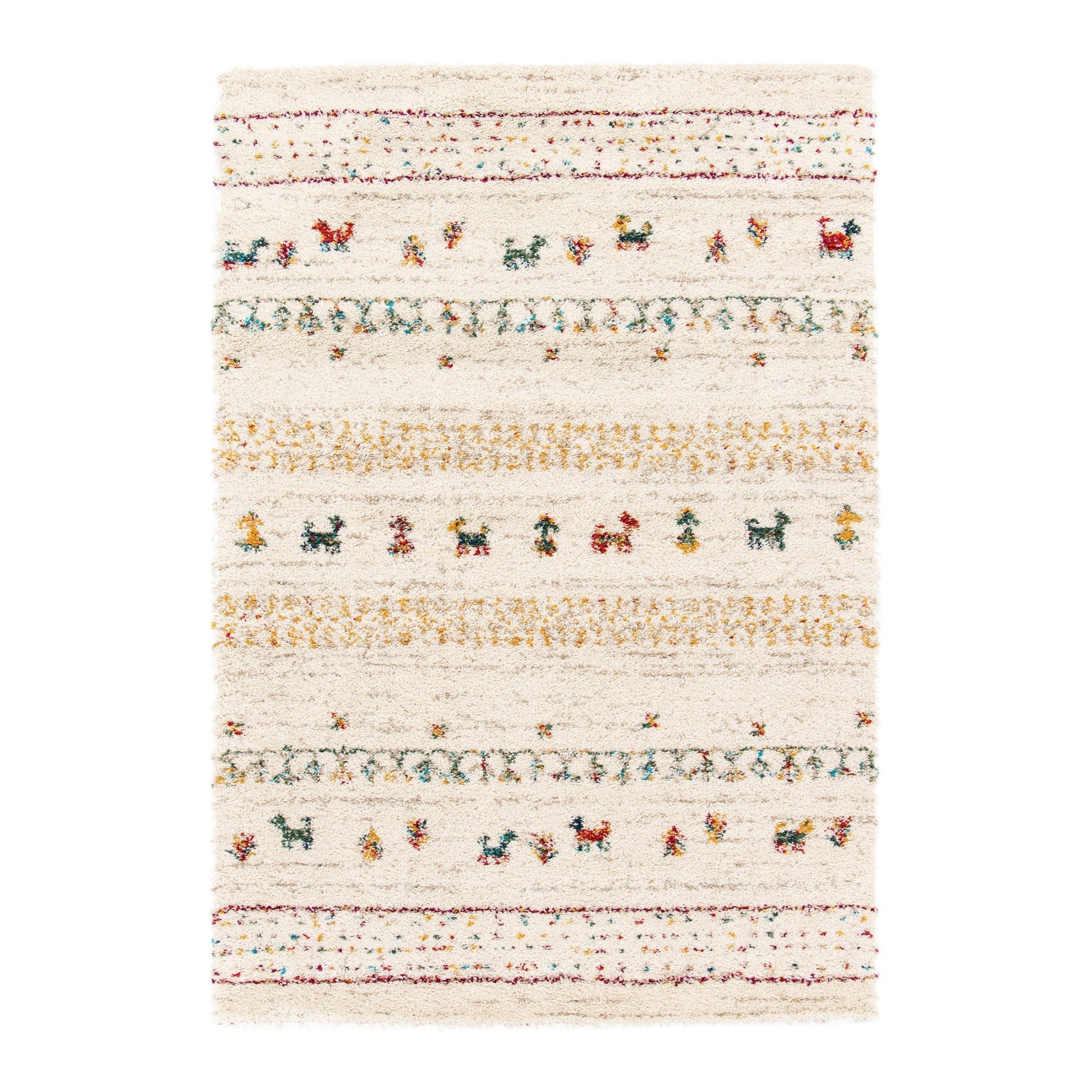 AFK Living vloerkleed Folklore - shaggy - beige - 160 x 230 cm
