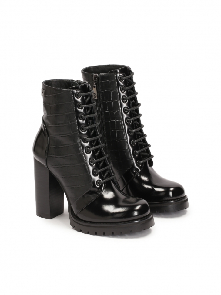 Crocodile pattern boots