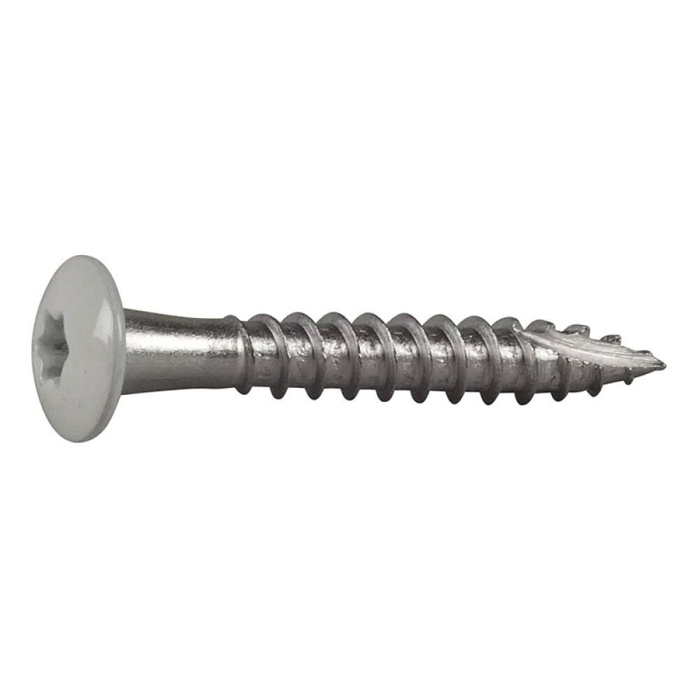 RENNEKROKSKRUE ESSVE RUSTFRI 4,8X35MM HVIT 20STK