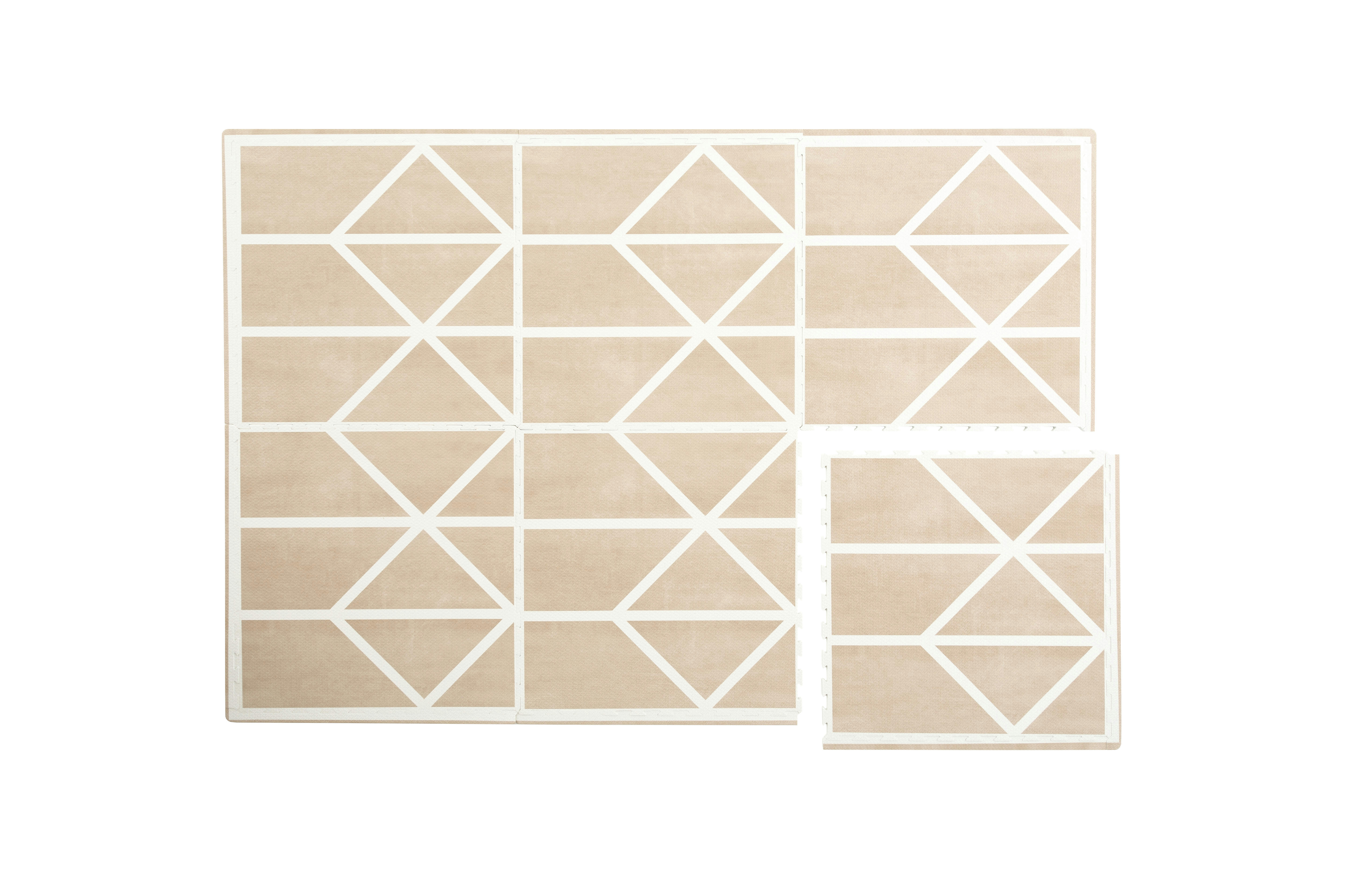 NORDIC - Tapis puzzle en mousse bébé beige 180x120