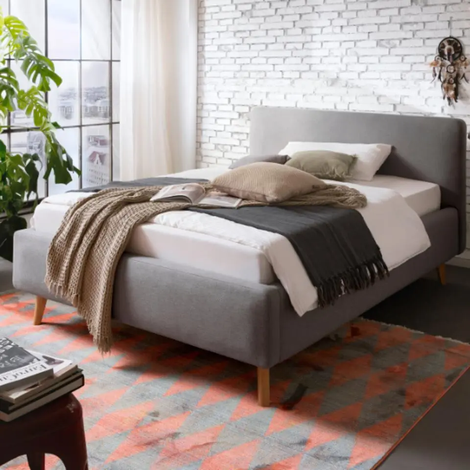 Bed Tony 140x200cm met opbergruimte - grijs