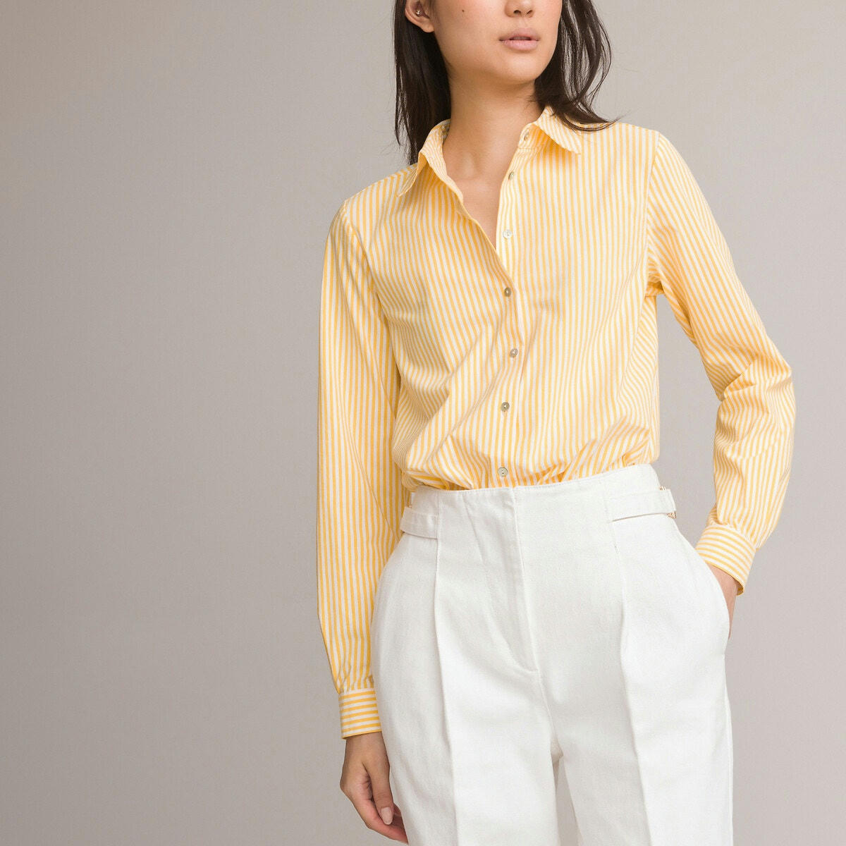 Chemise rayée, manches longues