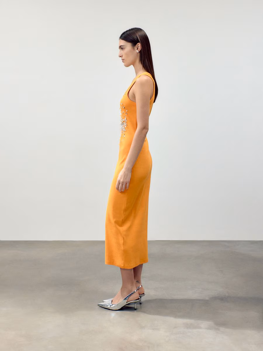 Dress With Shiny Appliqu&Eacute;S
