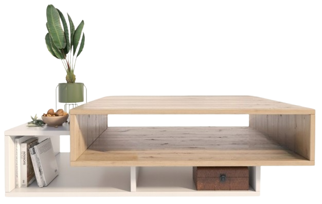 Ława stolik kawowy SARA artisan-biały loft retro
