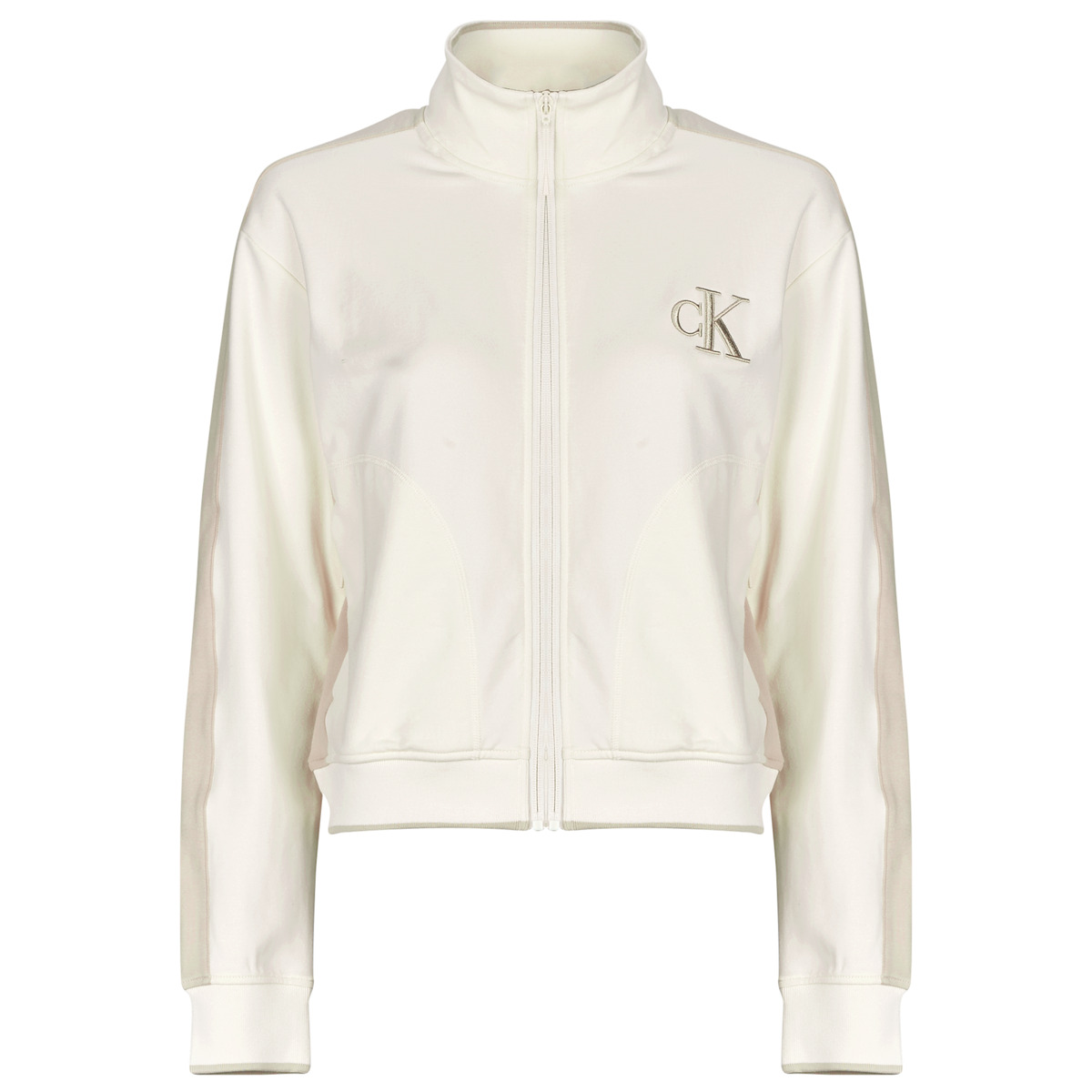 Calvin Klein Jeans - LS STRETCH TERRY FZ TRACK JACKET - White