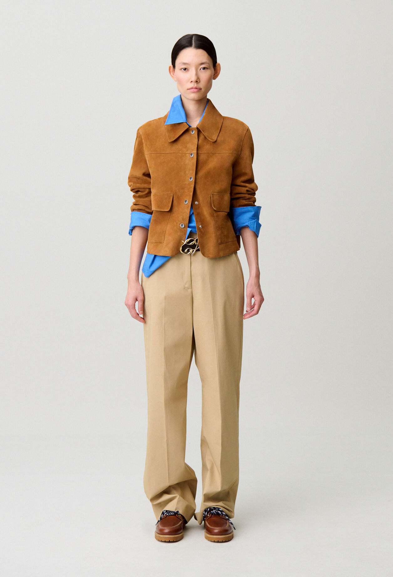 Veste cuir suède