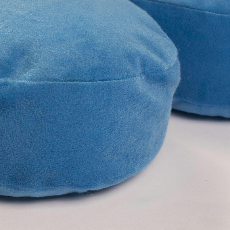 GONZO - Coussin en forme de fleur bleu diam.65