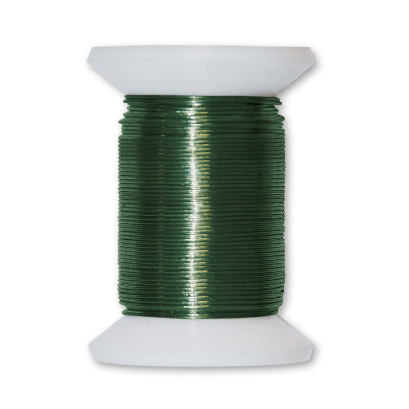 Fil en acier laqué vert Ø 0,4 mm 30 m CHAPUIS