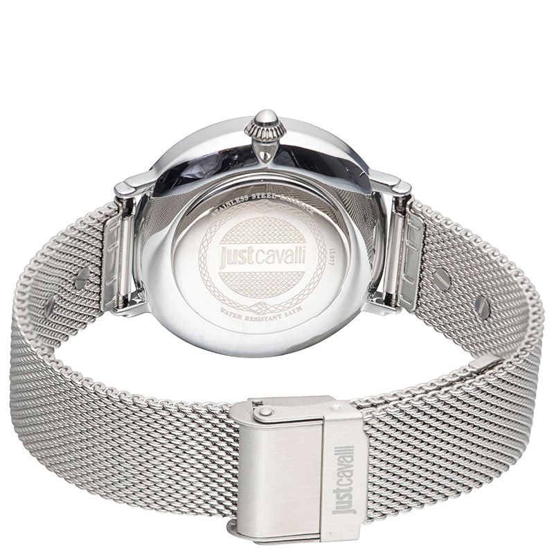Just Cavalli women's blue and silver dial stainless steel watch