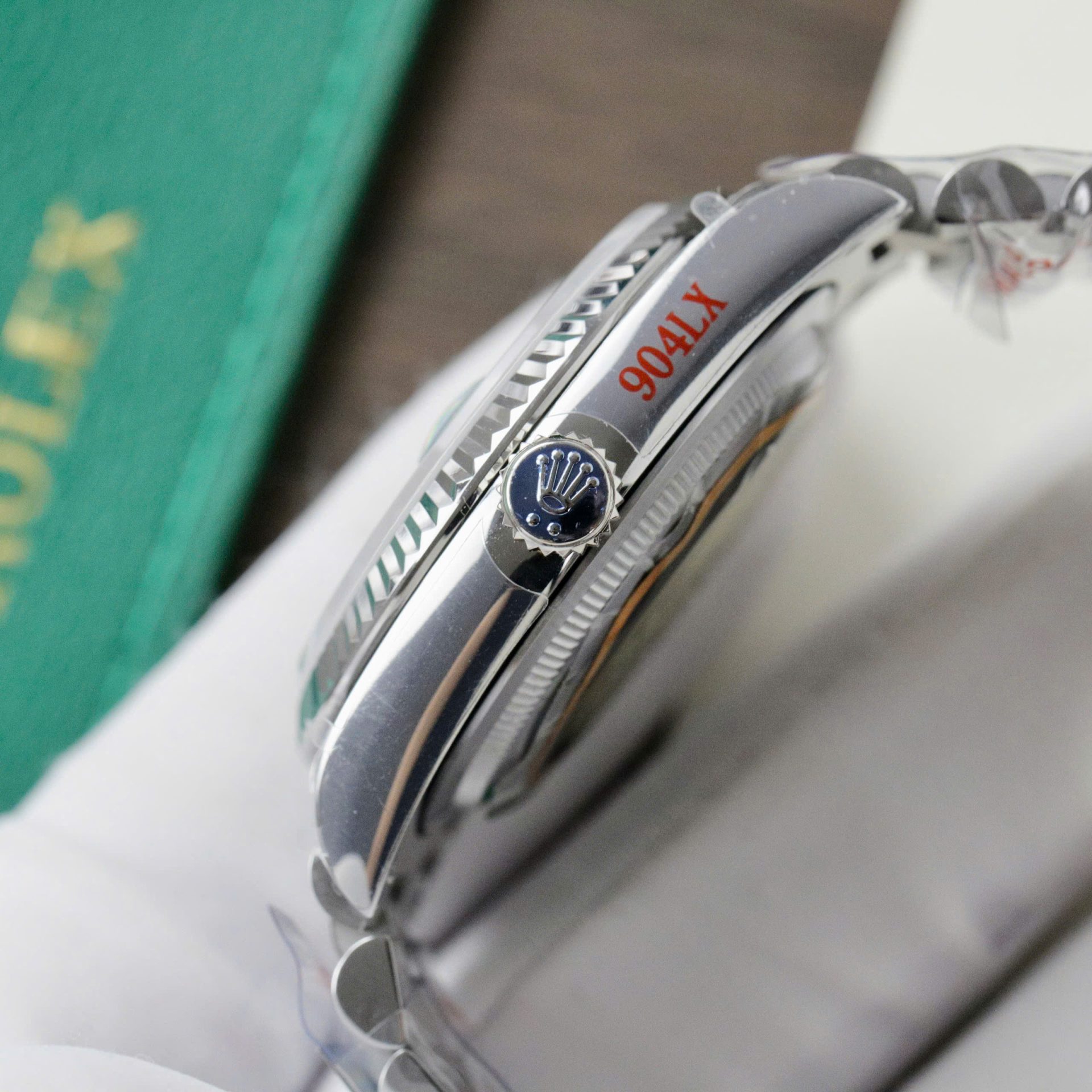 Rolex Day-Date 128236 904L Steel Blue Dial CZ Diamonds 36mm Super Clone