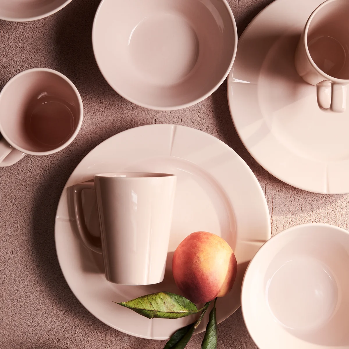 Rosendahl - Grand Cru Porzellan Becher mit Henkel 34 cl, blush (2er-Set)