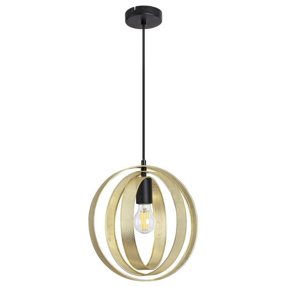 Lampa wisząca czarny matowa-złota Harlow 1xE27x60W Rabalux
