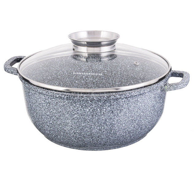 Zestaw 3 garnków Z powłoką marmurową 2.3 / 4.5 / 6.8L 6 ele KLAUSBERG