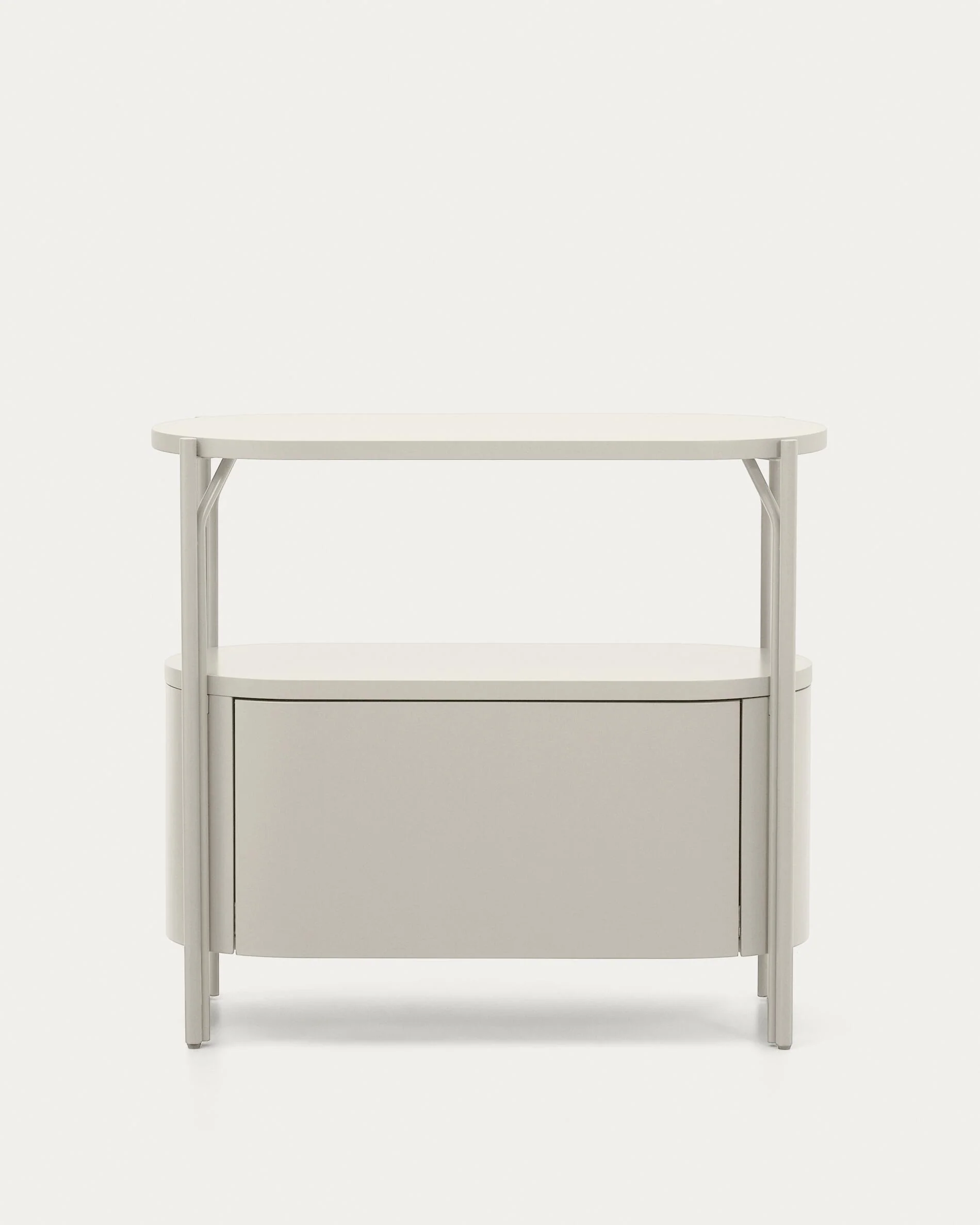 Arely bathroom vanity unit with steel structure and white lacquered MDF 90 x 40cm