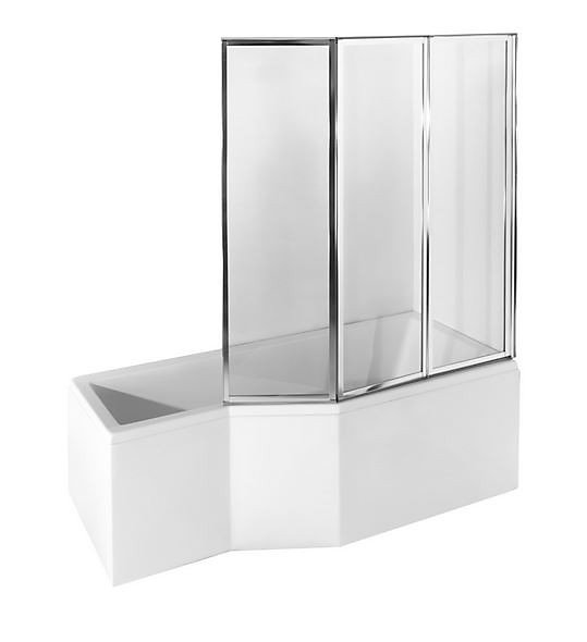 Baignoire asymétrique INTEGRA 75 cm   pare baignoire - Droit - 170cm