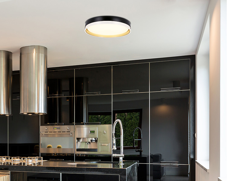 Plafon Florida LED metalowy czarny