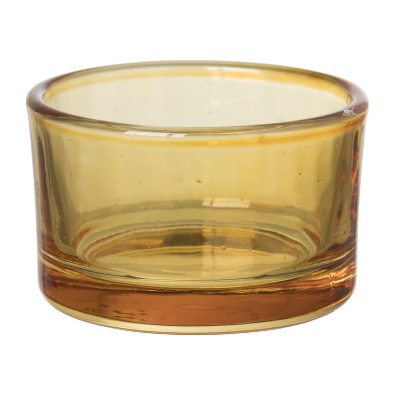 Theelichthouder - geel - &Oslash;5x3.2 cm