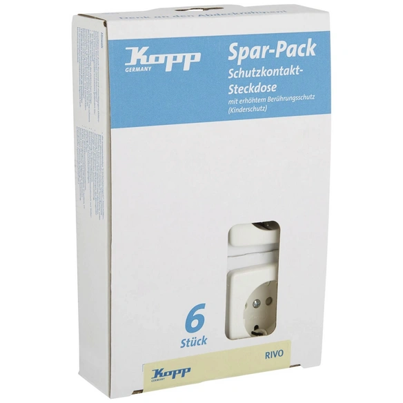 Steckdose »RIVO«, reinweiß, Thermoplast