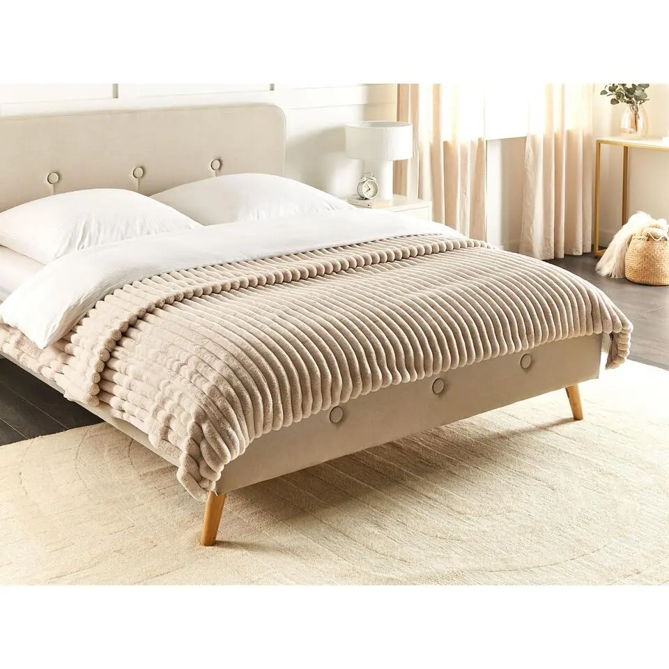 RAKYA - Bedsprei - Beige - 200 x 220 cm - Nepbont