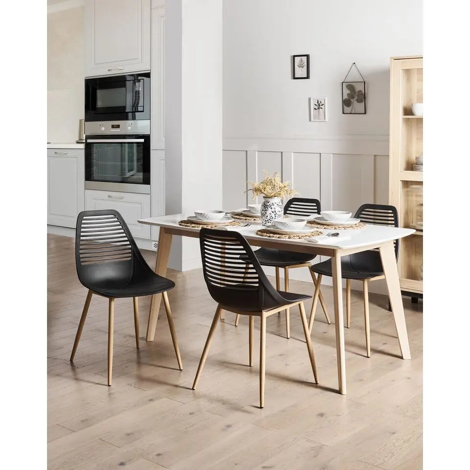 MONTELLO - Set van 4 stoelen - Zwart - Synthetisch materiaal