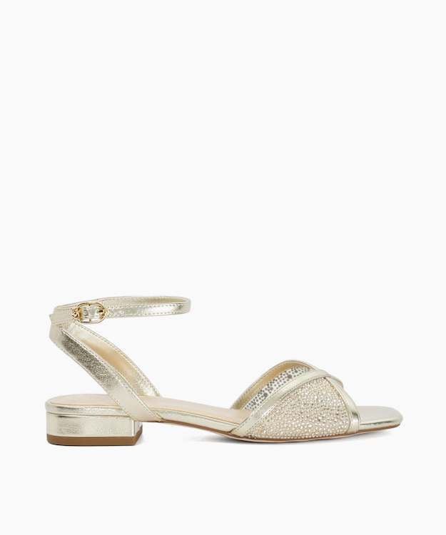 Naxxos Gold - Ankle Strap Embellished Sandals