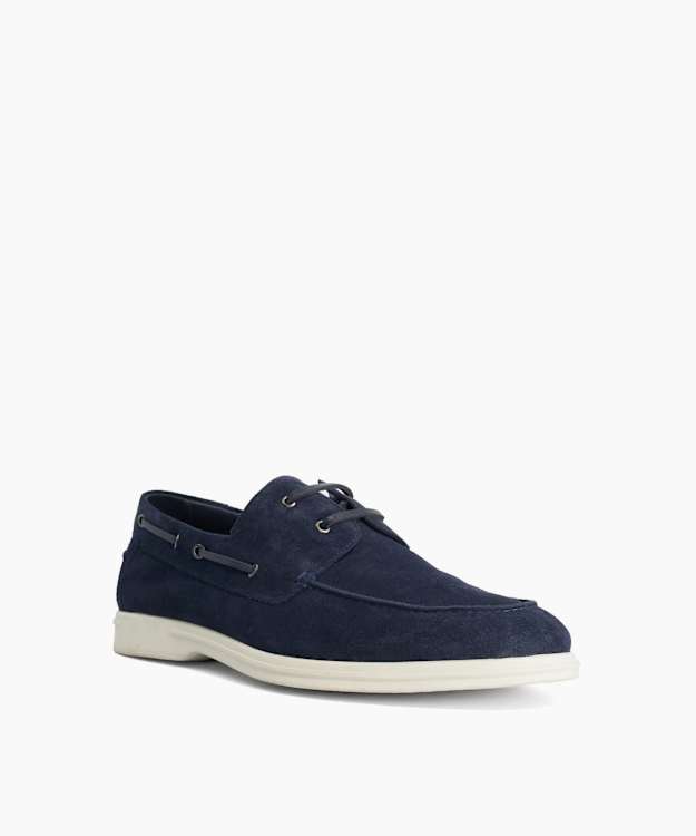 Boldman Navy - Suede Boat Shoes