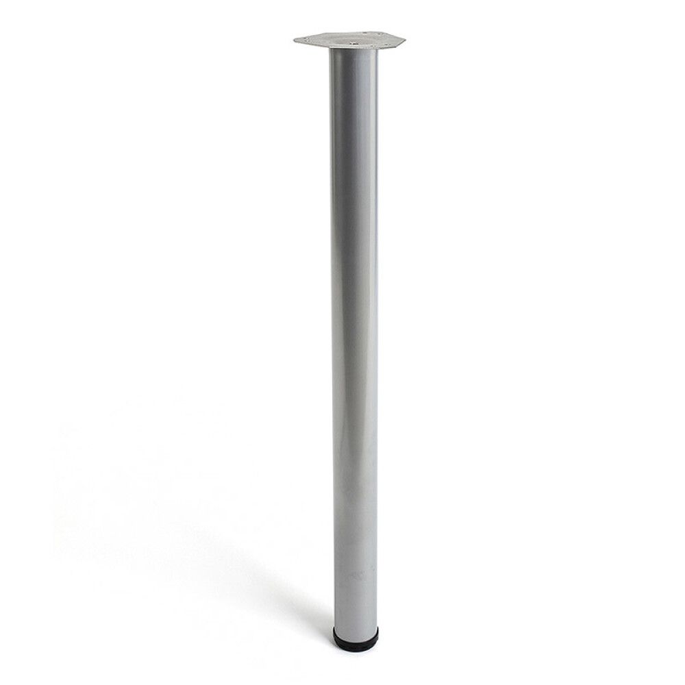 MØBELBEN REI STÅL Ø60X870MM ALUMINIUM
