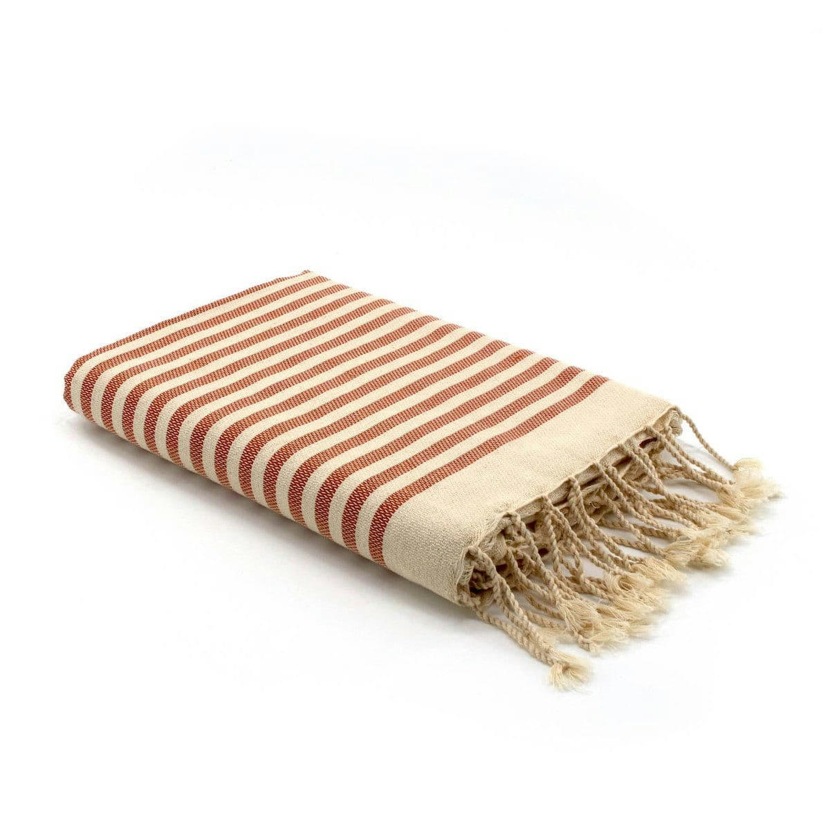 HOSSEGOR - Fouta coton  100x200 rouge brique