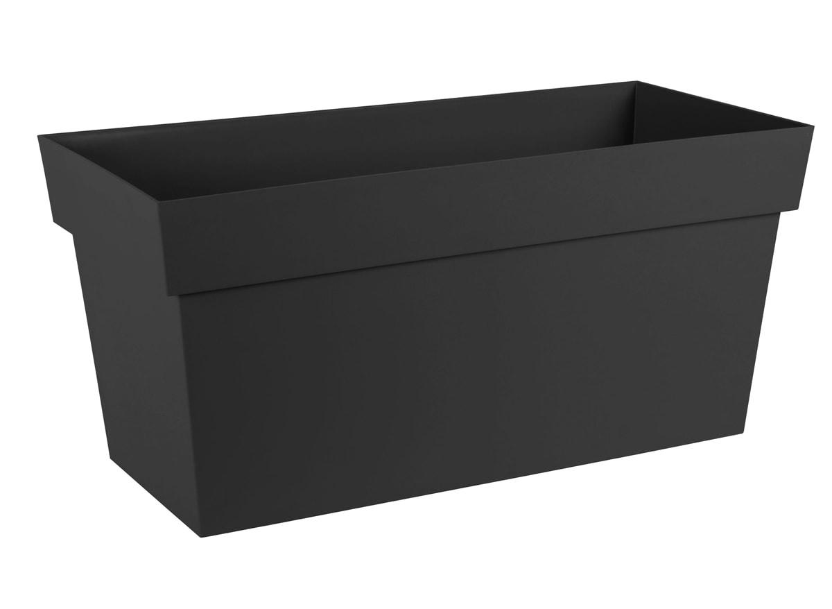 TOSCANE - Jardinière muret 79x36x39 cm en polypropylène anthracite