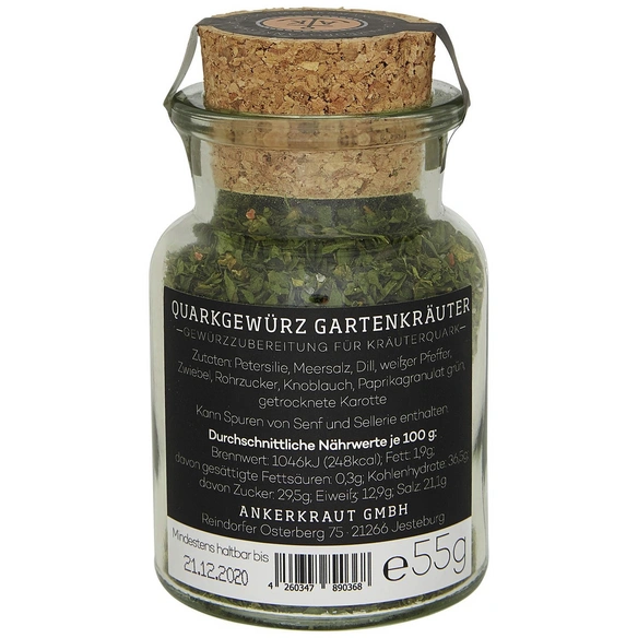 Grillgewürz, Quarkgewürz Gartenkräuter, 55 g