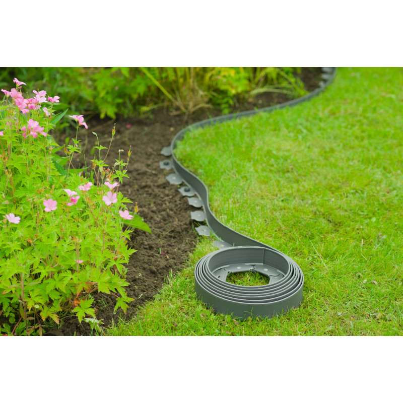 Bordure flexible grise 1000 x 5 x 0,4 cm