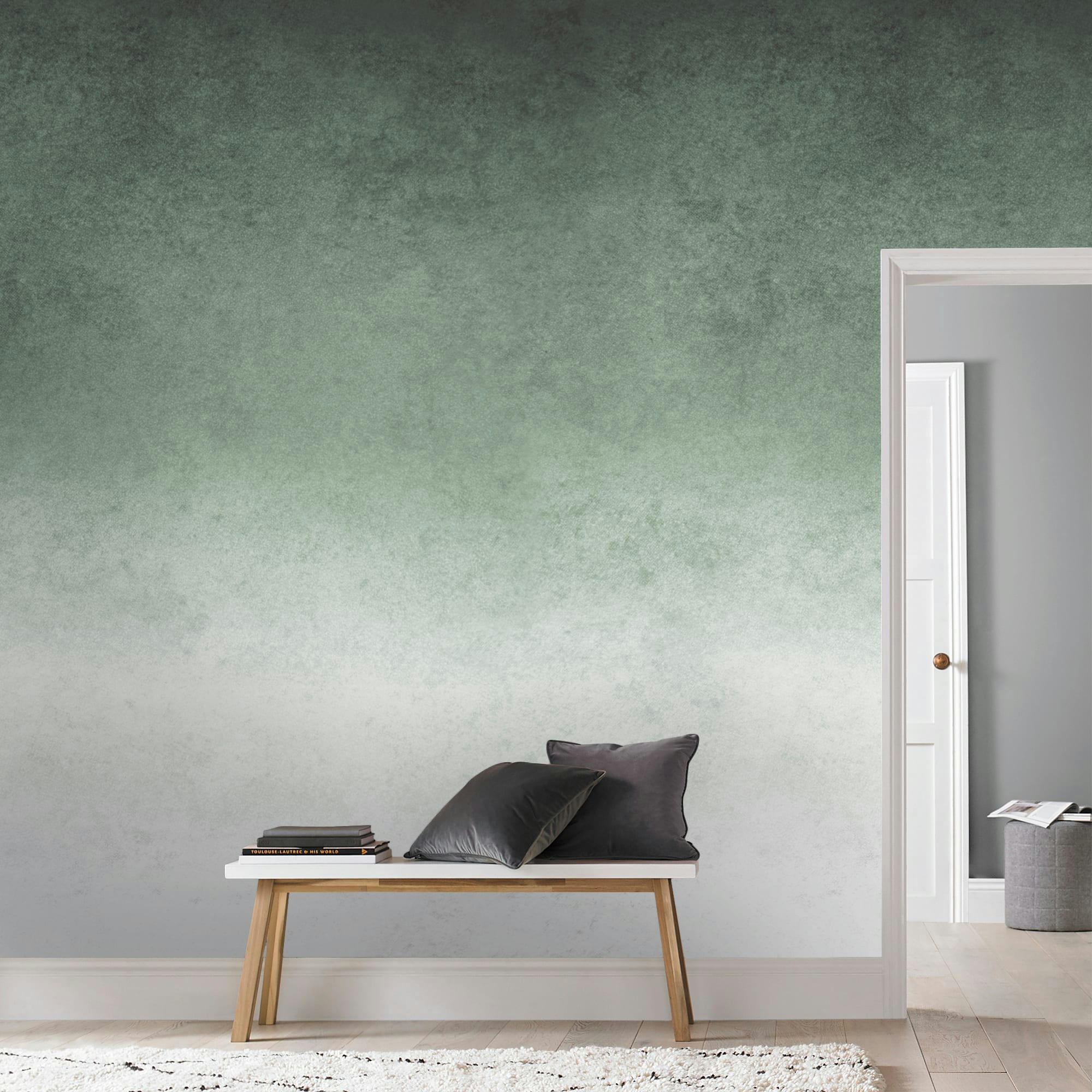 - fresque panoramique dégradé vert 280x200cm