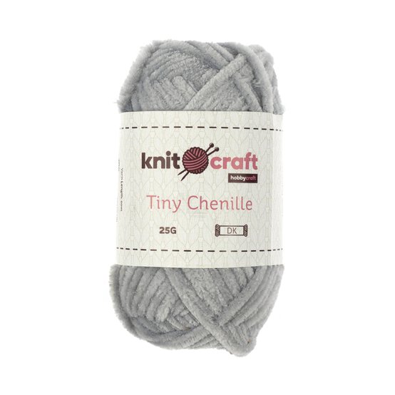 Knitcraft Light Grey Tiny Chenille DK Yarn 25g
