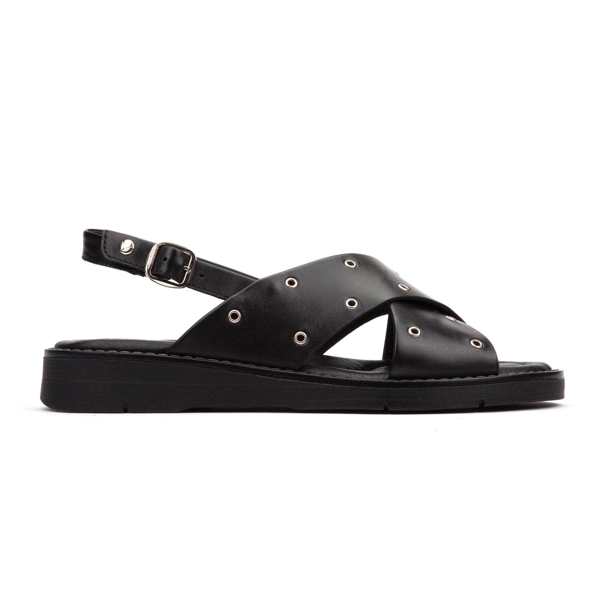 ROQUETAS - Sandalias planas con hebilla para mujer