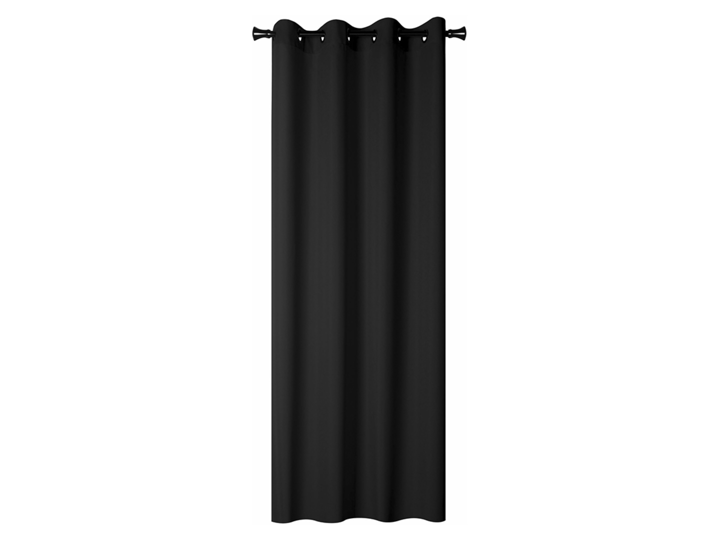 Zasłona Oxford przelotki 140x260 cm czarna
