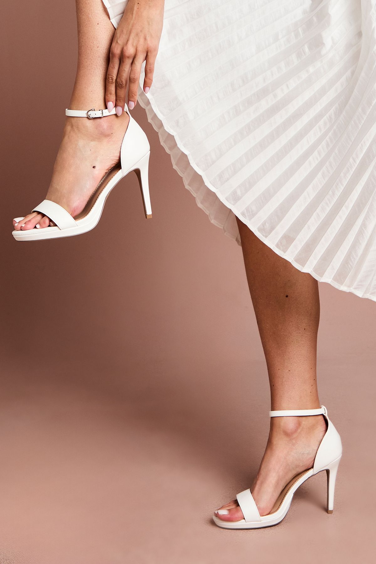 Coast Bridal Talia Faux Leather Platform High Heeled Sandals