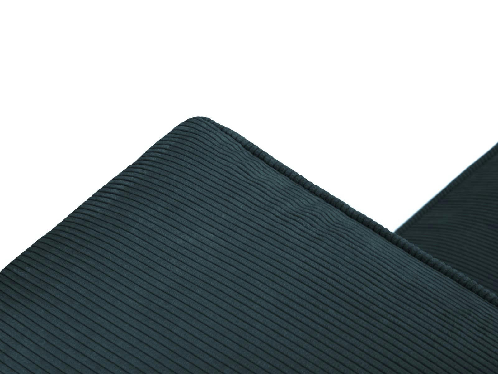 MUSE - Canapé 3 places en Velours Côtelé Bleu Foncé