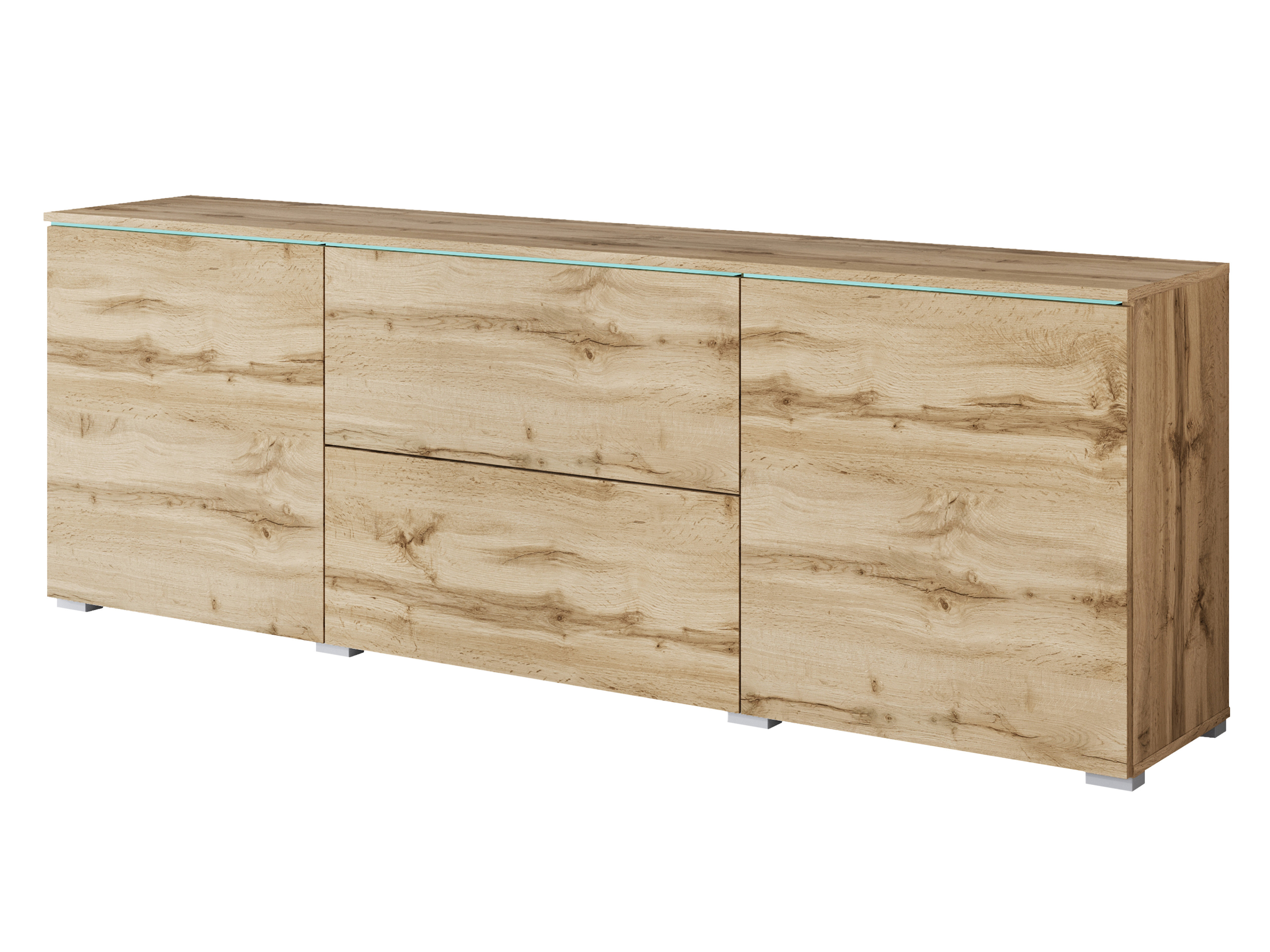 Komoda VEVE 180 cm , w kolorze dąb wotan