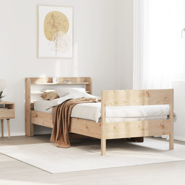 Łóżko Drewniane Rama Łóżka Sofa Brązowe Do Sypialni Pokoju 75x190 cm